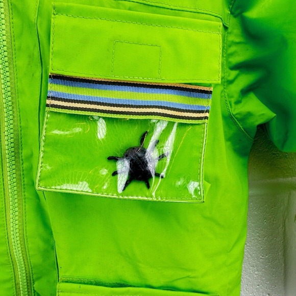 Vintage Weebok by Reebok Bug Frog Raincoat Jacket Green Kids Sz 5 - Picture 4 of 12